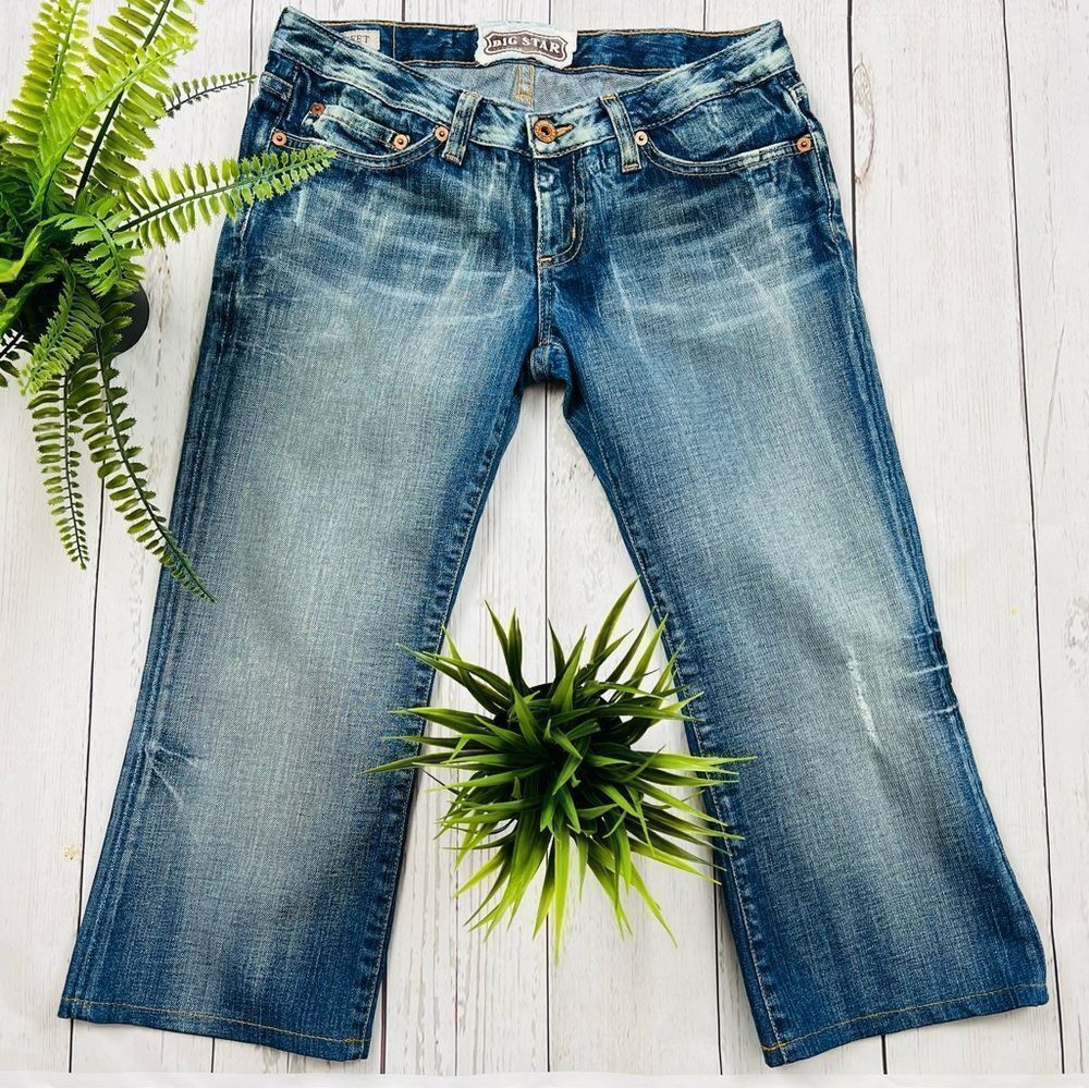 🇺🇸Big Star Sweet Factory Faded Crop Jeans Size 28